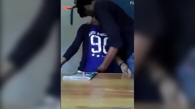 Sex-hungry tution teacher kissing and fingering pussy of sexy student