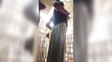 Bihari village guy fucking home alone gf in standing doggy style pose
