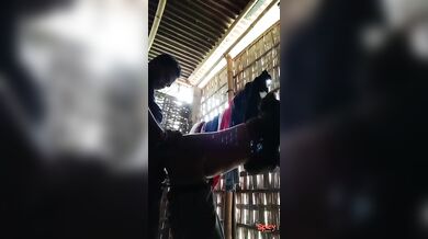 Bihari village guy fucking home alone gf in standing doggy style pose