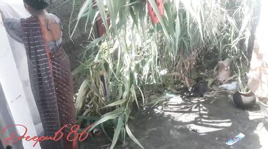 Haryanvi village bhabhi's pussy screwed by lusty devar at outside