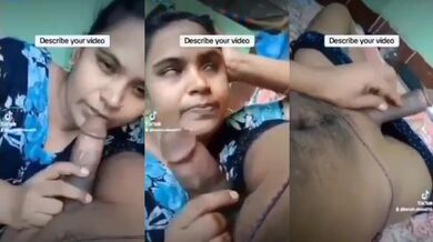 South Indian housewife spicy dick sucking TikTok video