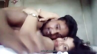 Marathi college boy nonstop kissing and fucking her gf in missionary