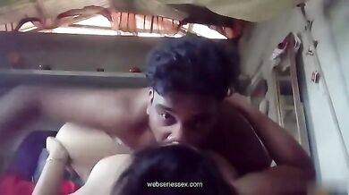 Marathi college boy nonstop kissing and fucking her gf in missionary