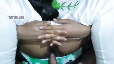 Horny desi guy fucked and creampie his lusty sister-in-law's pussy on chair